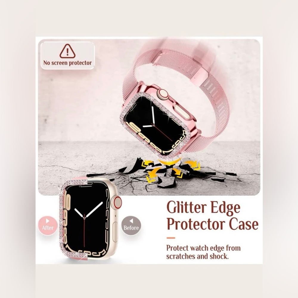 Rhinestone Case With Magnetic Watchband For Apple Watch - Picture 5 of 6